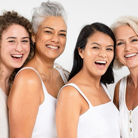 Group of four women — understanding the stages of menopause